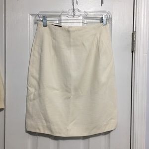 Business Ivory Pencil Skirt